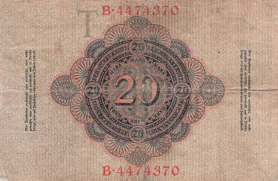 20 Mark 1907 ro.28 T/B